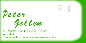 peter gellen business card