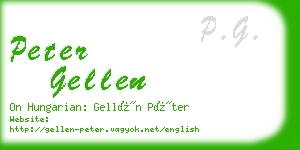 peter gellen business card